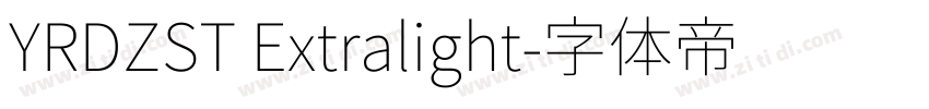 YRDZST Extralight字体转换